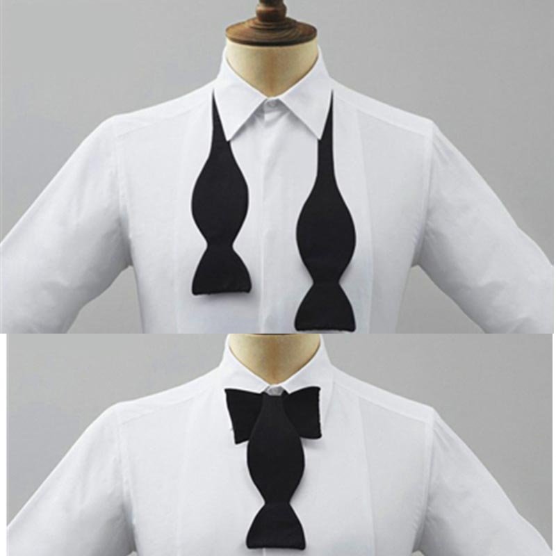 Women Formal Wear With Tie - メンズフォーマルプレタイド調節可能な蝶ネクタイ黒白無地エレガントな蝶ネクタイ女性用結婚式パーティー簡単着用英国スタイル