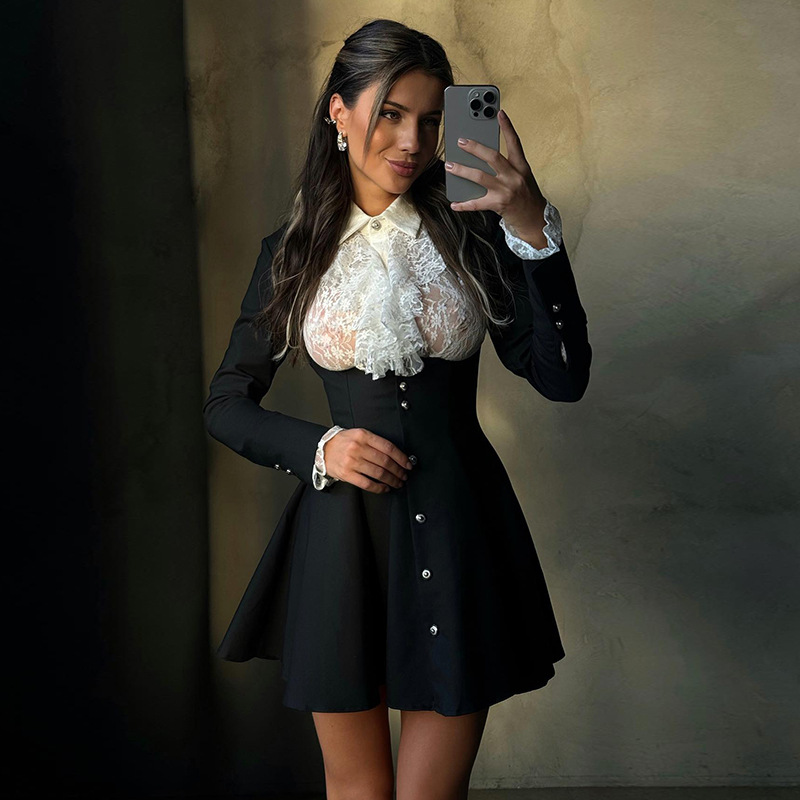 Women Formal Wear White Shirt - 秋の女性スーツスカートセット 2 ピース白シャツ + 黒ウエディングドレスフルスリーブパーティージャケットフォーマル結婚式ゲスト誕生日コート