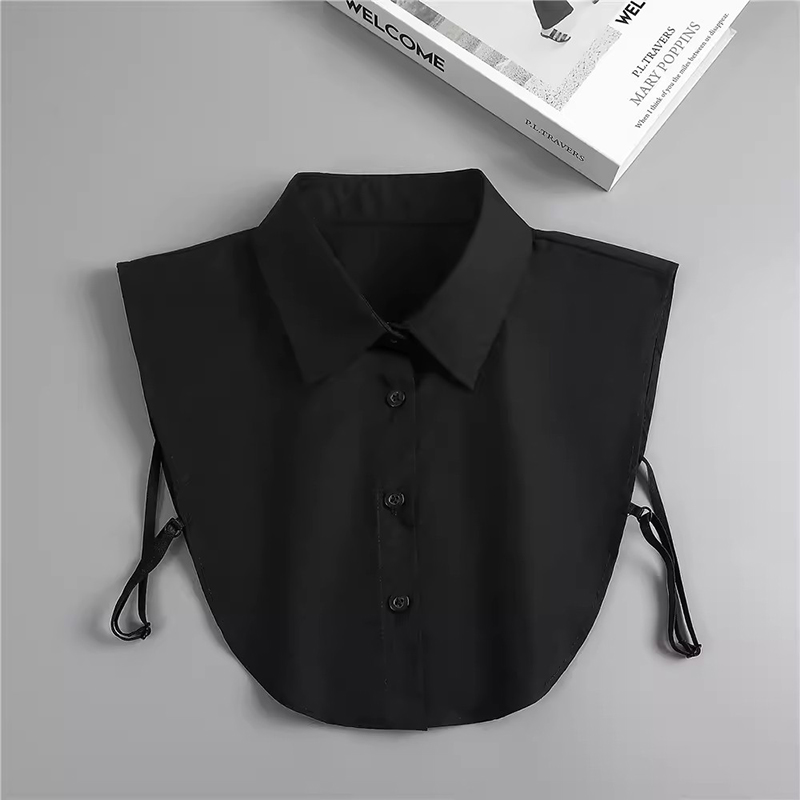 Women Formal Wear With Tie - 快適なフェイクハーフシャツカラー、ビジネス用取り外し可能なフェイクカラー、男性女性用フォーマルウェア
