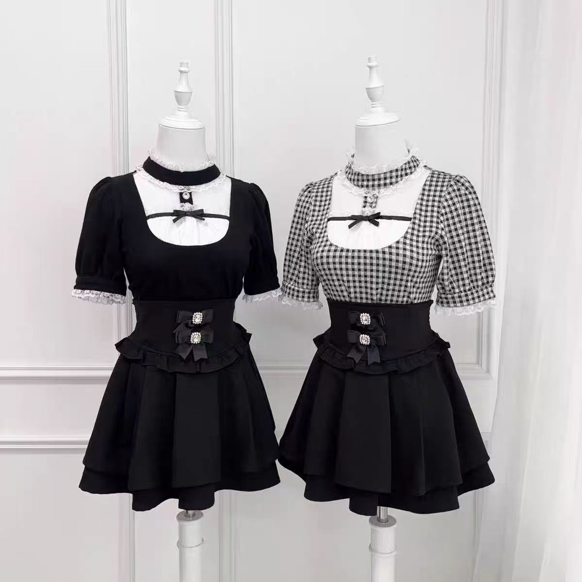 Women Formal Blouses For Evening Wear - 日本のロリータブラウス女性かわいい原宿 JK リボンレースパッチワーク軽量 2026 かわいいフリルカジュアルシャツ日常着トップス
