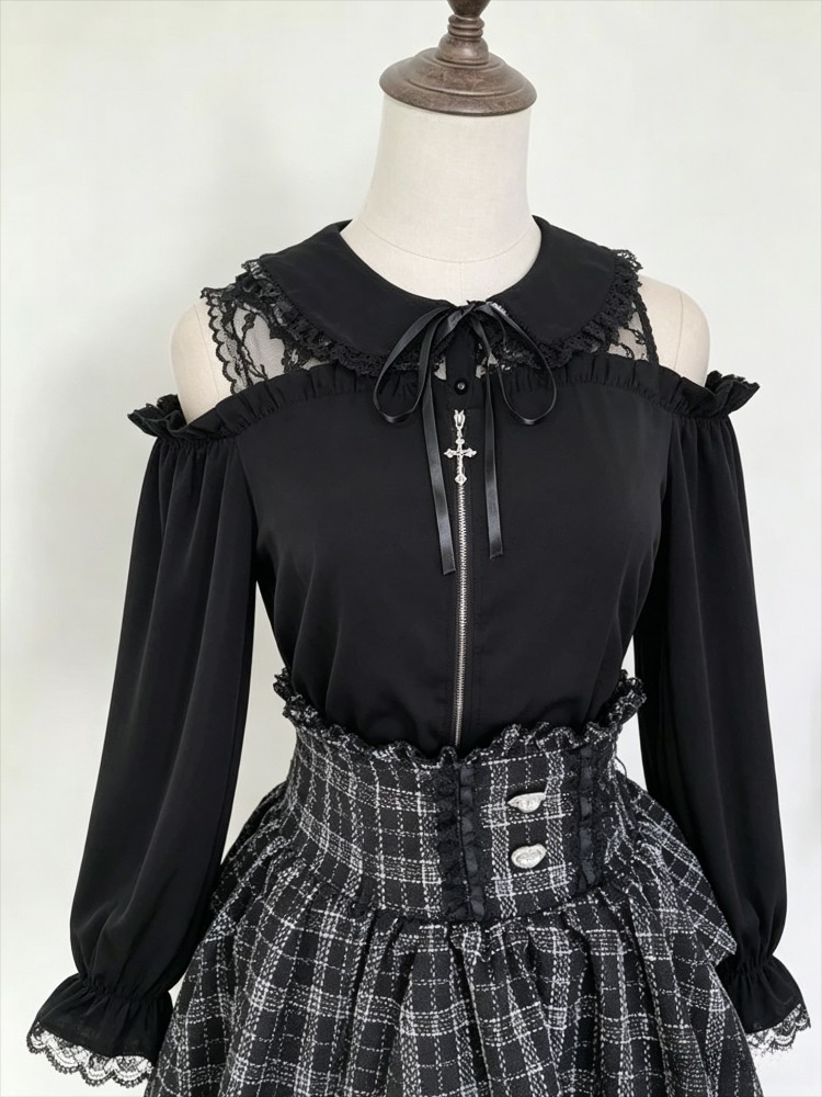 Women Formal Blouses For Evening Wear - スイート JK ブラウス レディース 日本製 カワイイ