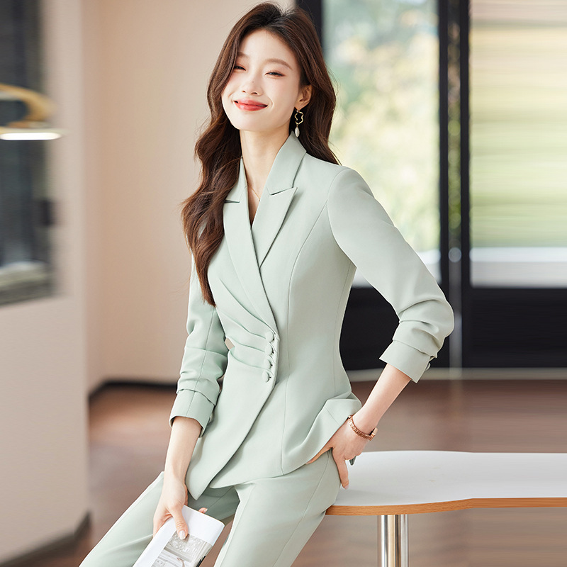 白人女性用ビジネススーツ、春と秋のプロフェッショナルフォーマ - Women Formal Wear White Shirt のレビューと価格