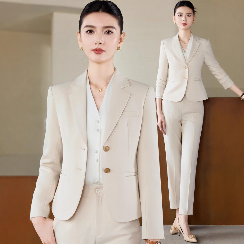 アプリコットホワイトスーツ女性用OLプロフェッショナル通勤面 - Women Formal Wear White Shirt のレビューと価格