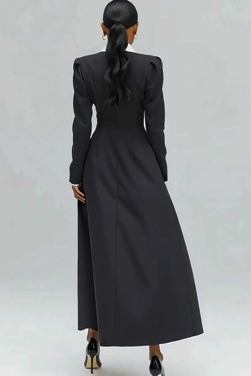 Aライン女性ロングブレザージャケットワンピースフォーマル誕生 - Women Formal Wear With Tie のレビューと価格