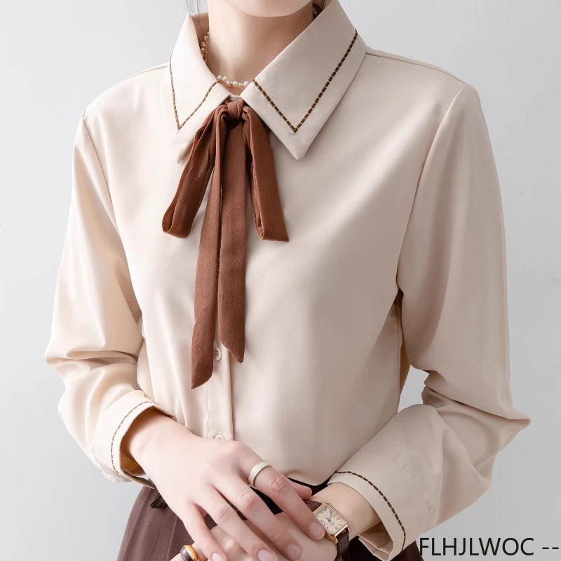 女性用シングルブレスト蝶ネクタイフォーマルブラウス、ピーター - Women Formal Wear White Shirt のレビューと価格