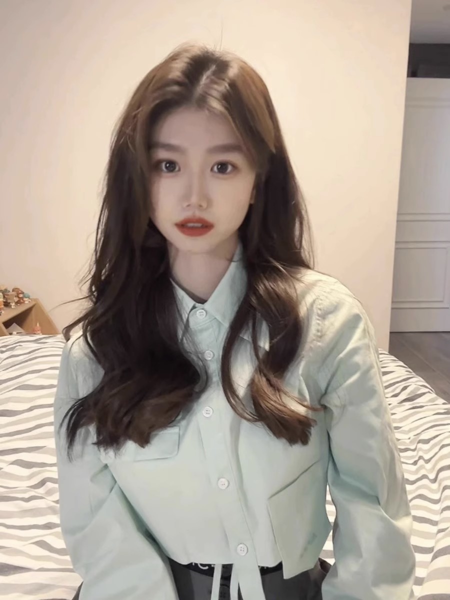 長袖シャツレディースストライプフリルボタンダウントップス甘い - Women Formal Blouses For Evening Wear のレビューと価格