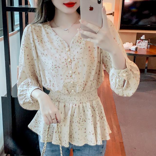 長袖シャツレディースチェック柄ボタンダウン特大ルーズフィット - Women Formal Blouses For Evening Wear のレビューと価格