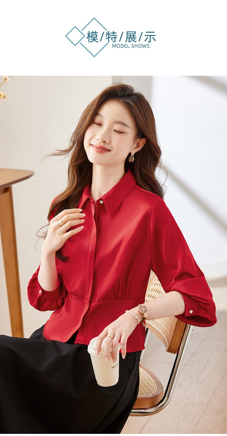 長袖シャツレディースコットンフリルリラックスフィットコテージ - Women Formal Blouses For Evening Wear のレビューと価格