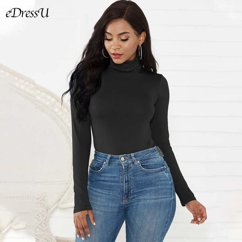女性用長袖ボディスーツ,タートルネック,タイトフィット,白と - Turtleneck Bodysuit Office のレビューと価格