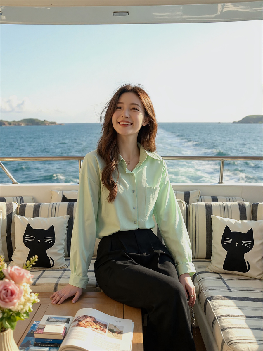 女性の夏服白青シャツフォーマルモダンスタイルボタンフロントオ - Women Formal Wear White Shirt のレビューと価格