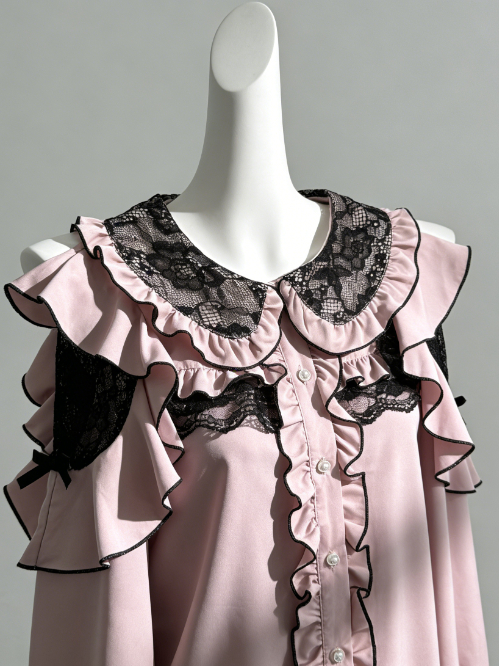 かわいい原宿 JK 女性ボウレース軽量かわいいカジュアルシャ - Women Formal Blouses For Evening Wear のレビューと価格