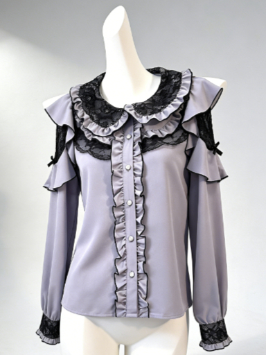 かわいい原宿 JK 女性ボウレース軽量かわいいカジュアルシャ - Women Formal Blouses For Evening Wear のレビューと価格