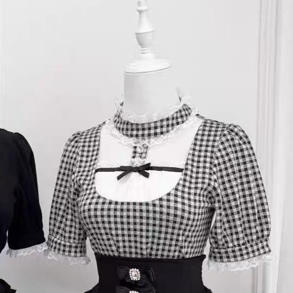 日本のロリータブラウス女性かわいい原宿 JK リボンレースパ - Women Formal Blouses For Evening Wear のレビューと価格