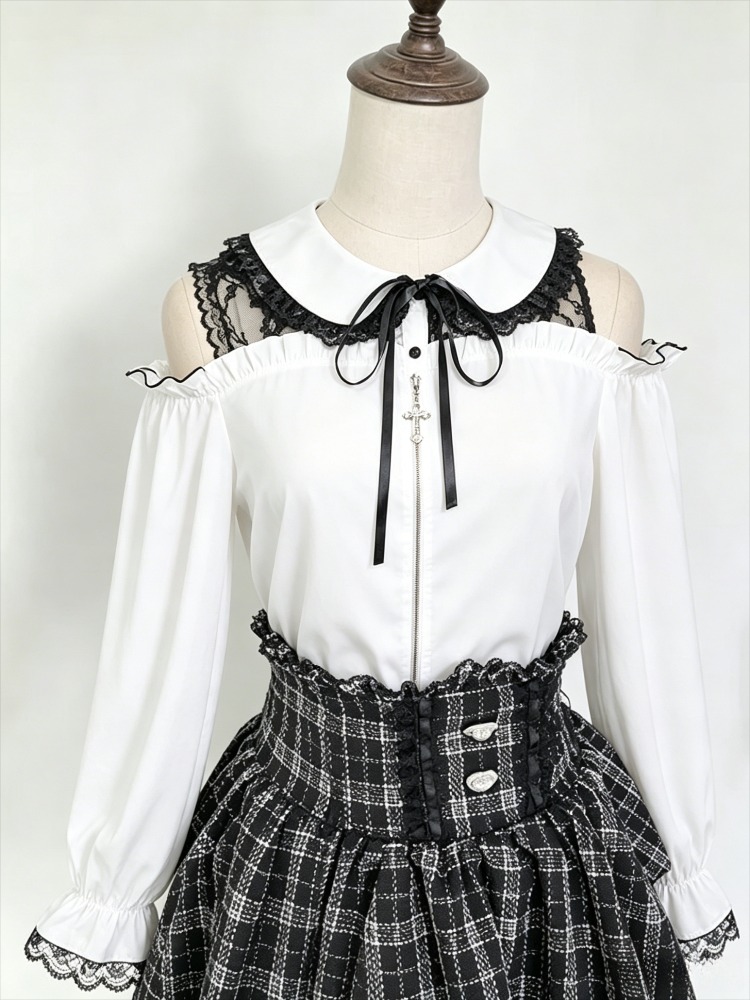 スイート JK ブラウス レディース 日本製 カワイイ ロリ - Women Formal Blouses For Evening Wear のレビューと価格